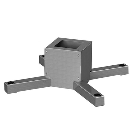 Saginaw Control & Engineering Pedestal Base, 8.63 in. H x 21-3/4 in. W x 21-3/4 in. L, 304 Stainless Steel SCE-24PEBASESS